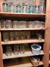 Vintage Glass Canning Jars And Pots