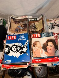 Lot Of 125 Vintage Magazines - Life, Saturday Evening Post, Playbill