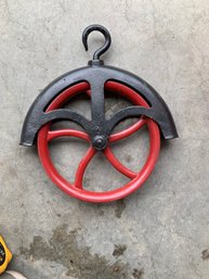 Vtg Cast Iron Pulley