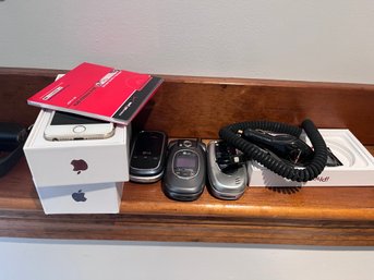 Lot Of Phones, 1 IPhone, And IPhone Box