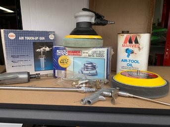 Air Tool Lot - Touch Up Gun, Sander And More