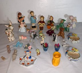 Vtg Porcelain Figurine Lot - Woodland Pixies, Dumbo