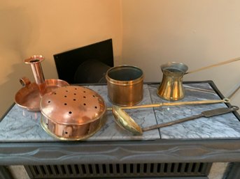 Vtg Brass And Copper Decorative Items