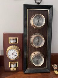 Lot Of Gauges And Pair Of Bookends
