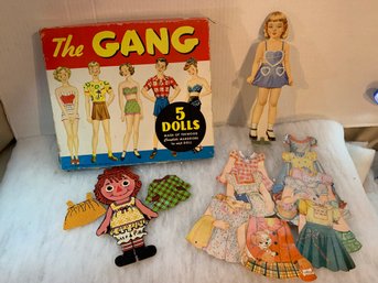 Vtg The Gang Paper Dolls, Raggedy Ann Colorforms, Magnetic Paper Dolls