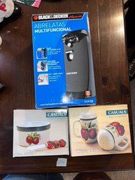Electric Can Opener And Apple Crocks