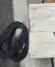 Lot Of Nylon Rope And Drop Cloths