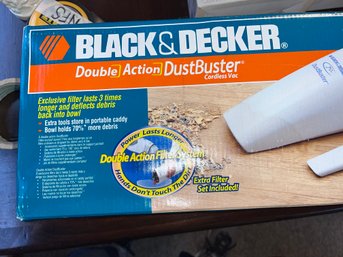 New In Box Black And Decker Double Action Dust Buster