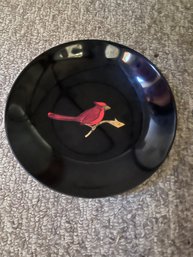 Couroc Bowl Inlayed Cardinal And Black