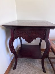 Wooden Square Table Handcarved