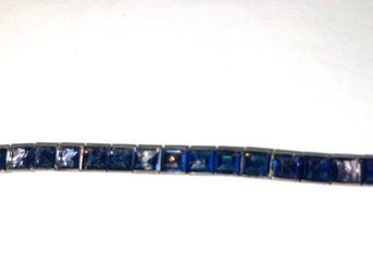 Vintage Womans Bracelet Color Of Tanzanite May Be Sterling