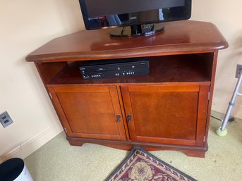 Corner Cabinet/TV Stand With Shelves And 2 Doors