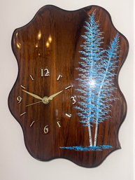 Raw Edged Handpainted Battery Operated Wall Clock