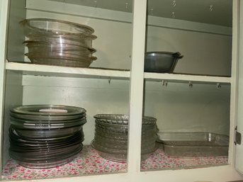 Large Lot Of Various Pie Plates Pyrex/Kitchen Plates 9 And 10 Inch, Set Of 2 Bowls, 13 Inch Baking
