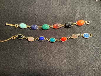Gorgeous Vintage Scarab Bracelets