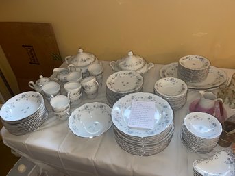 95 Piece Vintage Johann Haviland Daisy Pattern China Set/ Including Serving Dishes And Extra Side Dishes