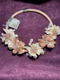 Gardenia Custom Handmade Necklace /Freshwater Pearl/Mother Of Pearl Natural Stone