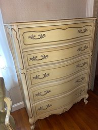 French Provincial 5 Drawer Tall Dresser By Bassett