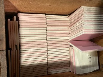 Box Of 50's Pink Glazed Ceramic Tile - 50's
