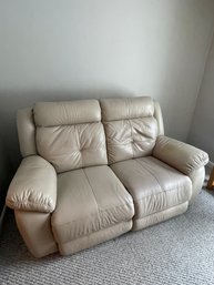 Real Leather Power Recliner Loveseat