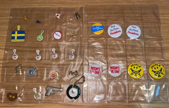 Lot Of Vintage Pins / Tabs / Nixon  Political Buttons