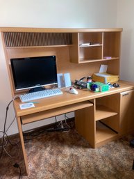 Office System Desk W/ Chair And Samsung Monitor Vaio Keyboard/Speakers