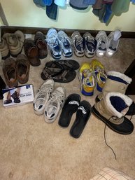 Lot Of Mens Shoes Sandals Boots /Brass Shoe Horn