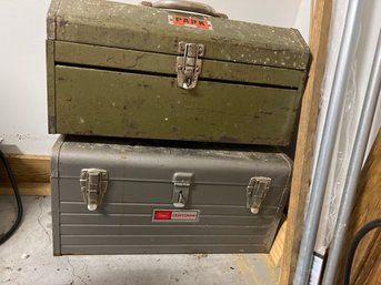 2 Metal Toolboxes With Contents