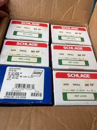 Set Of 5 New In Box Schlage Locking Door Knob Sets