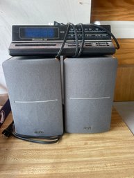 Pair Of Edifier Speakers / Chromatic 268 AM/FM Radio