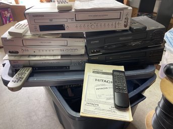 Lot Of  DVD And VCR Players W/ Cords
