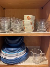 Misc Kitchen Lot Plastic Dishes / Small Glass /Ceramic Bowls