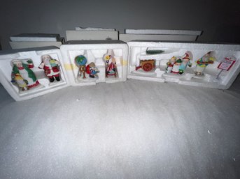 Dept 56 Heritage Village Collection - Snow Cone Elves, Charting Santas Course, Santa & Mrs. Claus