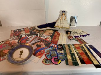 Vtg British Souvenir Lot - Royalty, Magazines, Princess Diana, Queen Elizabeth