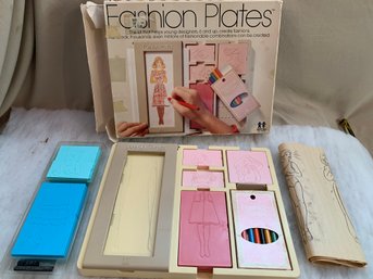 Vtg Fashion Plates Kit With Additional Plates
