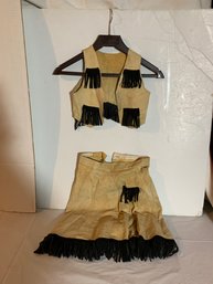 Vtg Childs Cowgirl Indian Outfit - Handmade