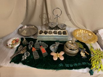 Sterling Silver Miniature Salt Shaker Set And Other Vintage Items
