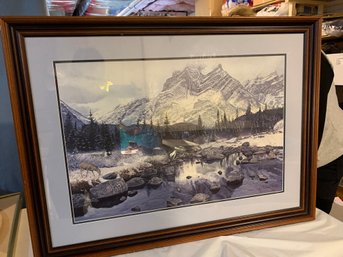 Brent Townsend Signed Numbered Mountain Light Print 38.5 X 28