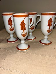 Vintage Loubat Carr Ironstone Flaming Devil Diablo Demitasse Espresso Cup Mug