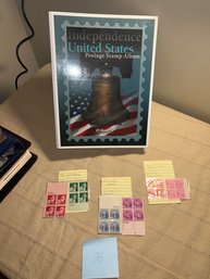 Independence, United States Postage  United State Postal Stamp Album, Blank -Stamps Eli Whitney,
