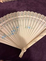 Lot Of Vintage Fans/ Hand Painted/ Wooden Foldable