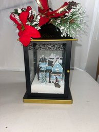 Adorable Thomas Kinkade LOVE Illuminated Holiday Centerpiece Collection By Bradford Exchange