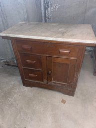 Marble Top Cabinet And Marble Slate Table