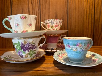 Tea Cup Lot England Salisbury Floral Rosina