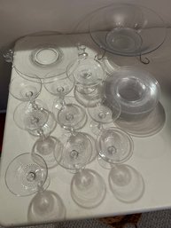 Duncan Miller Dessert Glass  Set Teardrop 21 Pieces Champagne Cake