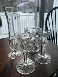 Waterford Crystal Candlesticks Vase Marquis Candle Holder