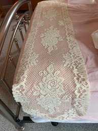 Lot Of Lace Doilies / 1- Curtain Panel