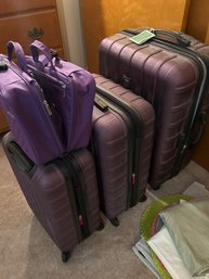Samsonite Purple Travel Set Suitcases Toiletry Bag