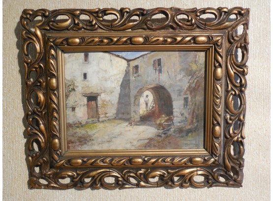Antique Original Oil Painting By Alfredo Vaccari (1877 - 1933) Italian 'Codevani'