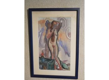 Helen C. Stein (1896 - 1964) Original Oil On Canvas Panel - Nude Woman
